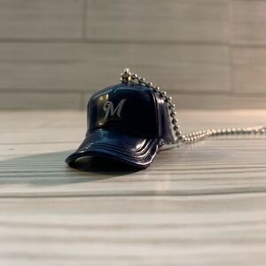 Milwaukee Brewers Baseball Hat Cap Car Dangler Ornament